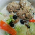 naki1227's cooksnap of when they made ＊白菜と鶏つくねのクリーム煮＊.