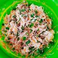 クックるん☆戦隊's cooksnap of when they made かぶとかいわれのわさびマヨサラダ.