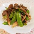 Richland☆Y's cooksnap of when they made お弁当に♬舞茸と絹さやのバター醤油炒め.