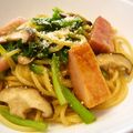 runa10's cooksnap of when they made ブロックベーコンの和風おつまみパスタ☆.