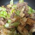 かずまる's cooksnap of when they made 牛コマ肉と厚揚げキャベツの簡単炒め.