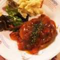 YU（╹◡╹）♡'s cooksnap of when they made トマト缶で簡単＊煮込みハンバーグ♡.