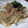 ちばたま's cooksnap of when they made 大根と大葉のサラダ☆きのこベーコン和え♪.