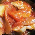 かねさん。's cooksnap of when they made 鶏肉と玉ねぎとレンコンのトマト煮込み.