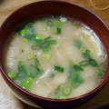 ☆一星☆'s cooksnap of when they made ♡油揚げと大根の葉っぱのみそ汁♡.
