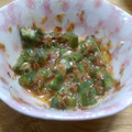 単！！'s cooksnap of when they made ささっと完成☆オクラと卵黄の小鉢.