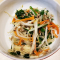 biyon's cooksnap of when they made ひき肉ともやしの炒め物♪.