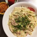 keromido's cooksnap of when they made ベーコンとキャベツのクリームうどん.