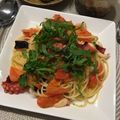 ふれんちきてぃ's cooksnap of when they made ☆タコとトマトと大葉のスパゲッティ−ニ☆.