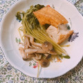 yesmama's cooksnap of when they made 豆苗と厚揚げのさっと煮.