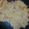 なたるな's cooksnap of when they made 簡単朝ごはん◆カルボナーラご飯お好み焼き.