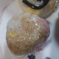 ふぁんたにゃん's cooksnap of when they made ☆醤油ゴマと魚肉ソーセージ おにぎり.