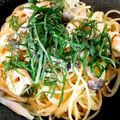 はーちゃん03's cooksnap of when they made 海老ときのこのわさびクリームパスタ.