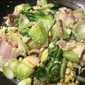 KOJIです's cooksnap of when they made 卵とチンゲン菜とベーコンのゴマ油炒め☆.