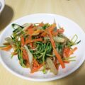 サニーブランチ's cooksnap of when they made 節約副菜♡豆苗ごぼうピリ辛和え.