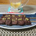 ダイナマイト漆黒's cooksnap of when they made 肉肉しい牛ハラミ肉の串焼き.