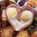 まめ39's cooksnap of when they made ハートの目玉焼き♡お弁当に☆キャラ弁に☆.