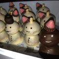 ma×yu's cooksnap of when they made クリスマスに☆雪だるまケーキポップ。.