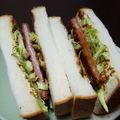 トドメの苺世紀's cooksnap of when they made ハムカツサンド.