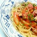 キョク's cooksnap of when they made タコとバジルのフレッシュトマトソース.