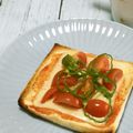 おはなすき's cooksnap of when they made ペたんこ食パンで★クリスピーピザ.