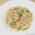 y____○'s cooksnap of when they made 塩レモンのクリームパスタ.