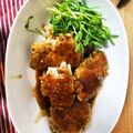 tomo031201's cooksnap of when they made 鶏ひき肉と豆腐の和風照り焼きハンバーグ.