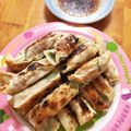 SpringMm's cooksnap of when they made 残った餃子の皮で豚肉ロール焼き.