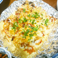 B子chan's cooksnap of when they made 厚揚げde熱々とろ～りキムチピザ.