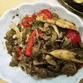 ♪YOKO's cooksnap of when they made 牛肉と筍の中華炒め☆青椒肉絲風☆.