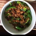 mayukelu's cooksnap of when they made ピーマンとちりめんじゃこの炒めもの.