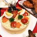HR_mama's cooksnap of when they made クリスマスに！ケーキ形ポテトサラダ♪.