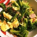 もりぴっぴ's cooksnap of when they made 菜の花とベーコンの玉子炒め.