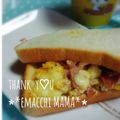 えまっちママ's cooksnap of when they made トーストアレンジ 卵とウインナー.