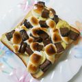 あゆか☺︎'s cooksnap of when they made マシュマロ＆チョコバナナトースト♡.