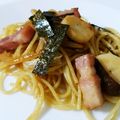 おいしく食べよう！'s cooksnap of when they made 長いもときのこのバター醤油パスタ.