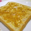 __puririn's cooksnap of when they made 塩きなこトースト.