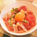 クックT09K3S☆'s cooksnap of when they made ブリとマグロのユッケ.