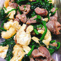 ゆうこあっとえす's cooksnap of when they made 油あげとほうれん草の砂肝炒め.
