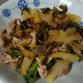 Mαru☆'s cooksnap of when they made 大根とチンゲン菜と豚肉の炒め煮.