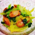 ❀まいねこ❀'s cooksnap of when they made ウインナーとセロリのカレー醤油炒め.