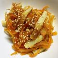 たぬとん's cooksnap of when they made おつまみ ちくわと人参のきんぴら お弁当.