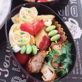 まぼこ's cooksnap of when they made キャラ弁✿カラフルマカロニ.