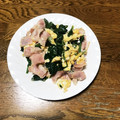 てっちゃんのお嫁さん's cooksnap of when they made ほうれん草、ベーコン、卵の炒め物.