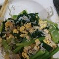 まろ～♪'s cooksnap of when they made 子供もパクパク♪小松菜とシラスの和え物.