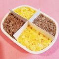 Richland☆Y's cooksnap of when they made 牛乳パックでキレイにそぼろ弁当作っちゃぉ.