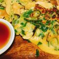 hana_p84's cooksnap of when they made 青い部分消費❣ネギチーズチヂミ.