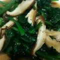 chieko333's cooksnap of when they made しいたけとほうれん草の塩バター炒め.