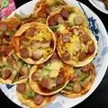 みりちゃん♪'s cooksnap of when they made 餃子の皮でおつまみピザ.