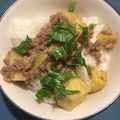 ムピョコ's cooksnap of when they made あったかご飯に☆さつま芋と豚挽肉そぼろ.